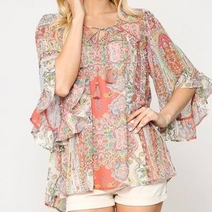NWT Flowy Paisley Tunic